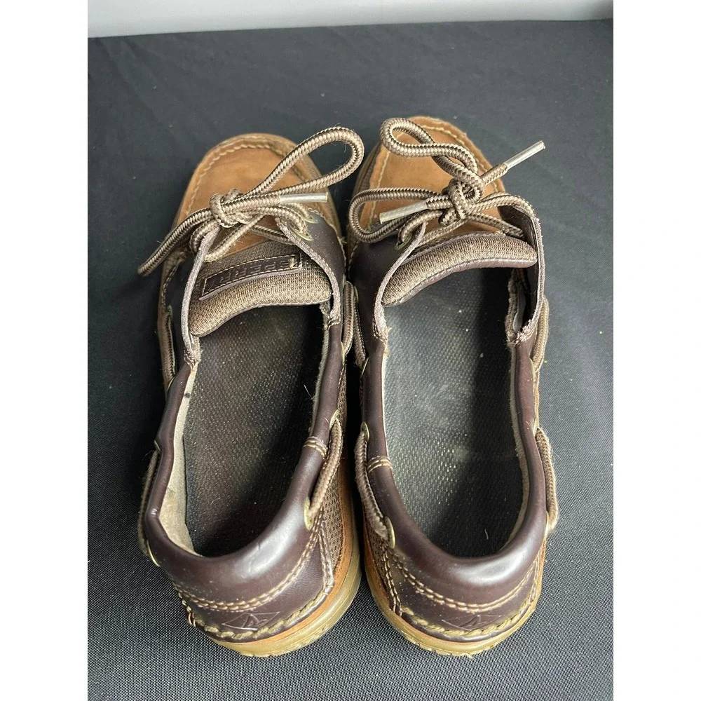 Sperry Top-Sider Billfish Mens 9.5M Tan Brown Leather Boat Shoes STS11735